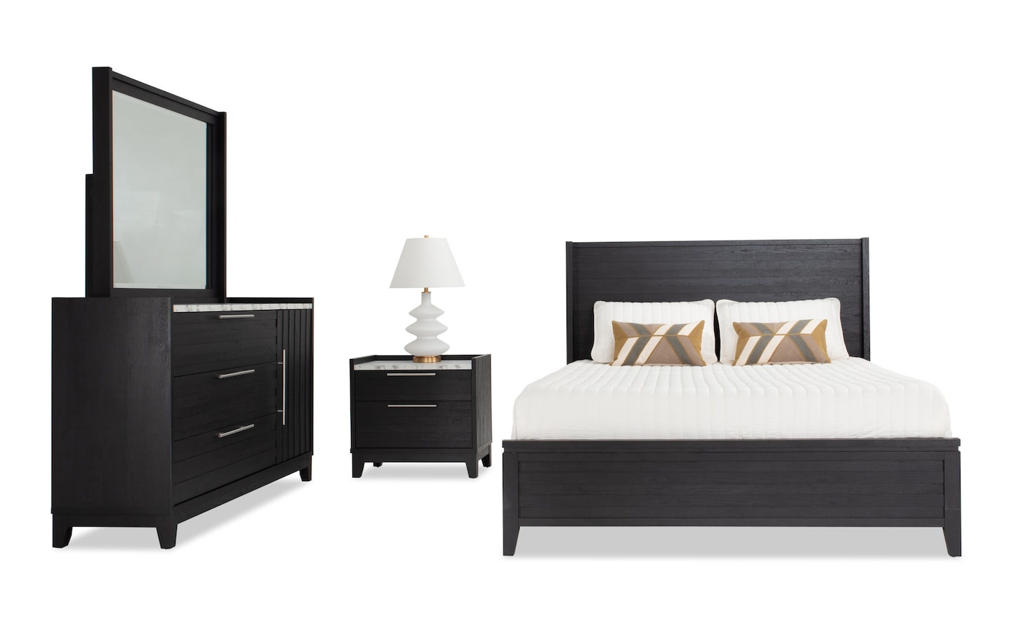 Solitude 4 Piece Queen Espresso Platform Bedroom Set | Bob's Discount ...