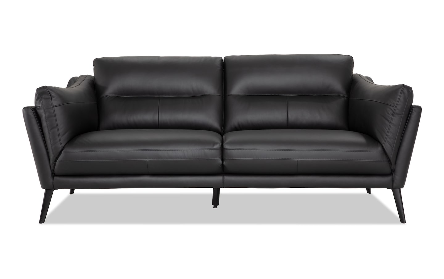 Bobs furniture black couch discount