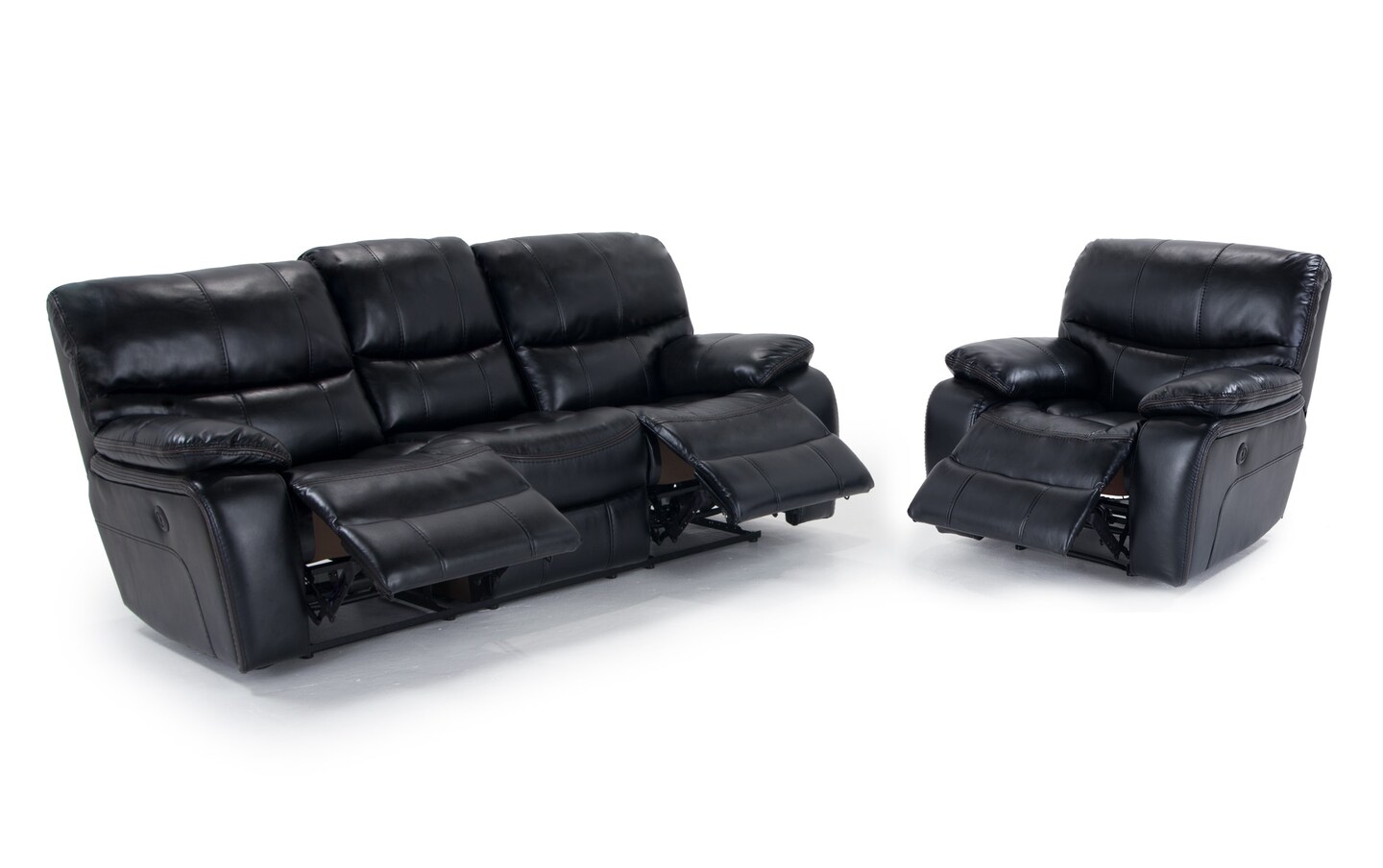 Bobs leather recliner sofa discount