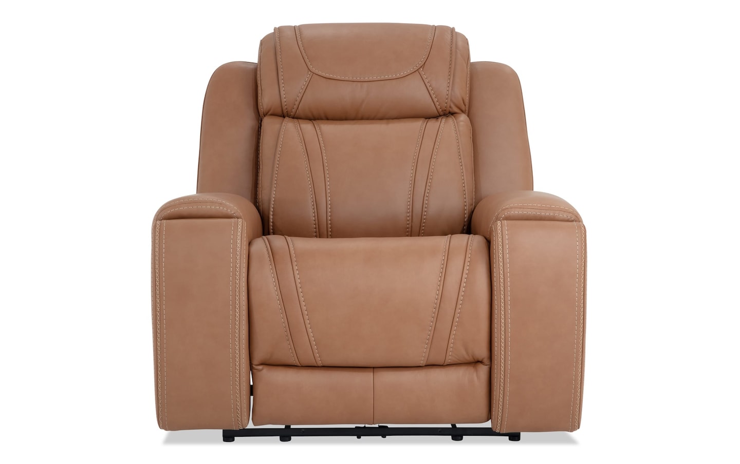 Dynamic Cognac Leather Power Recliner with Power Headrest Bob s Discount Furniture Mattress Store
