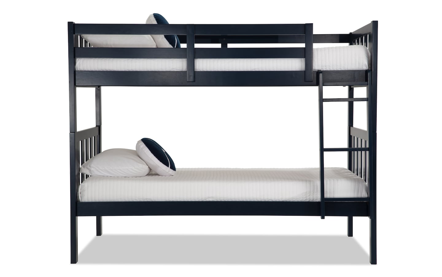 Bailey Twin/Twin Navy Bunk Bed | Bob's Discount Furniture & Mattress Store