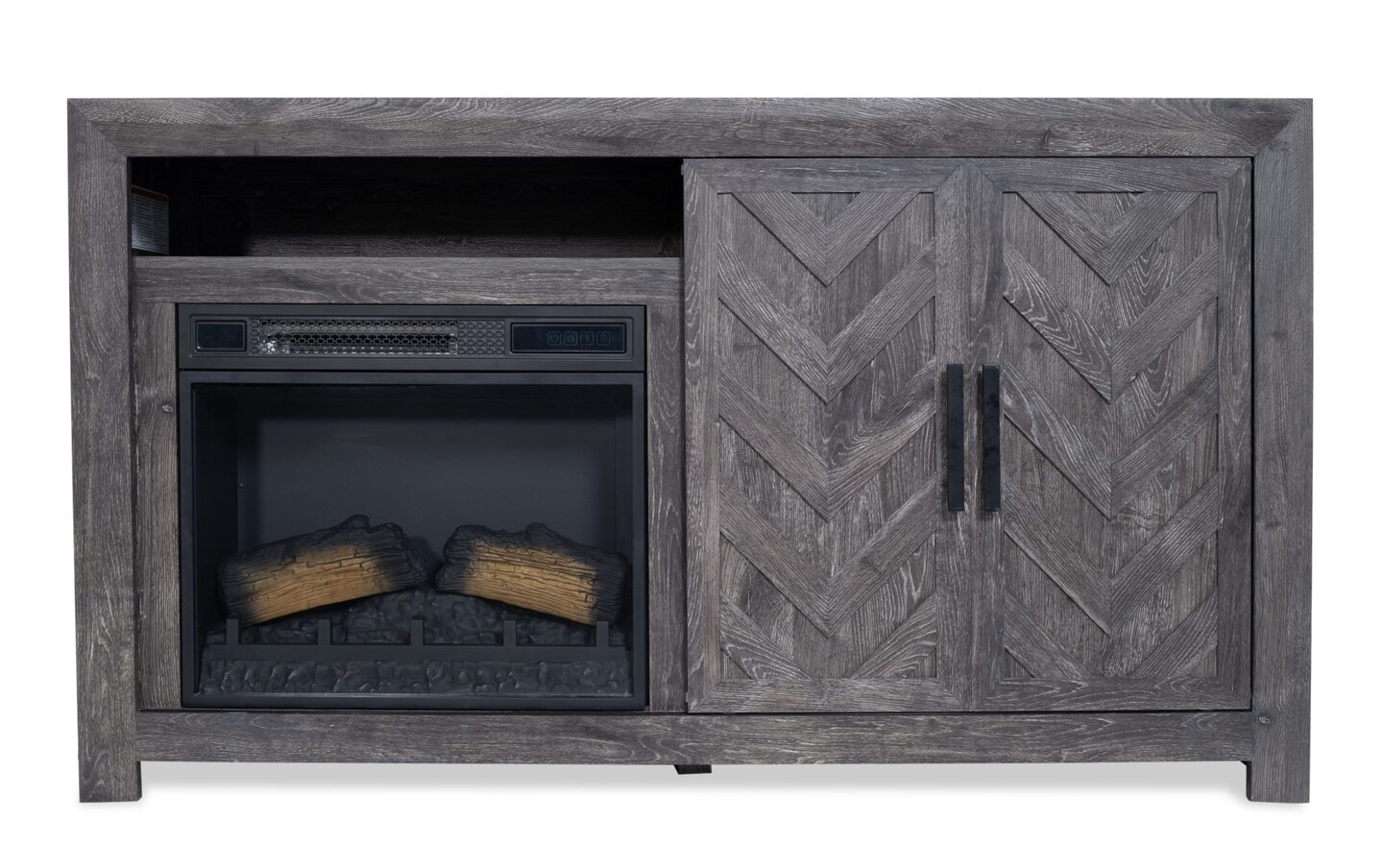 Bobs tv stand fireplace discount