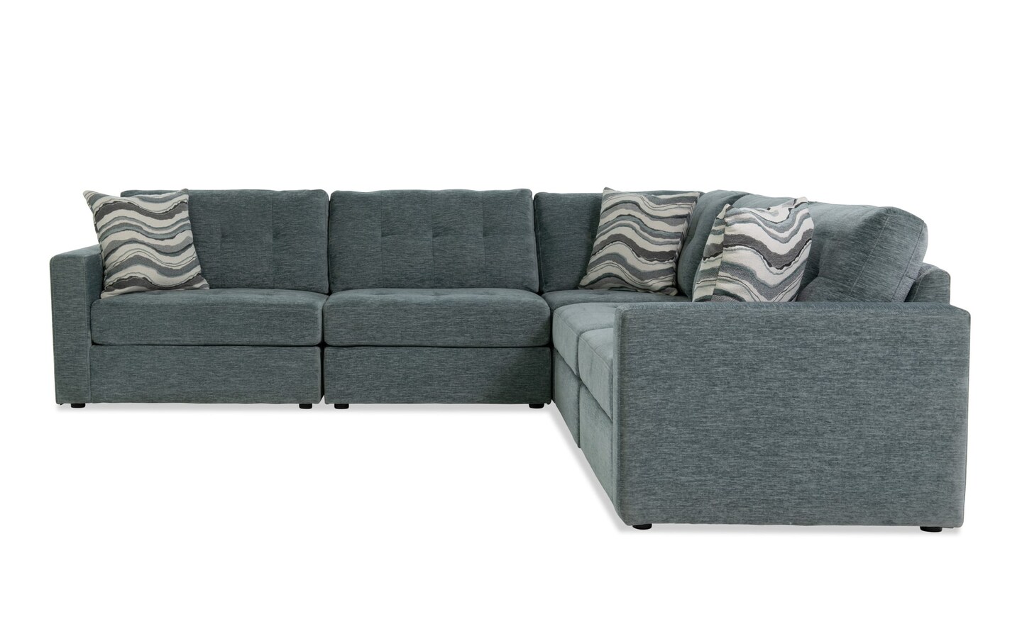 Modular Bob Spa Blue 117 5 Piece Sectional