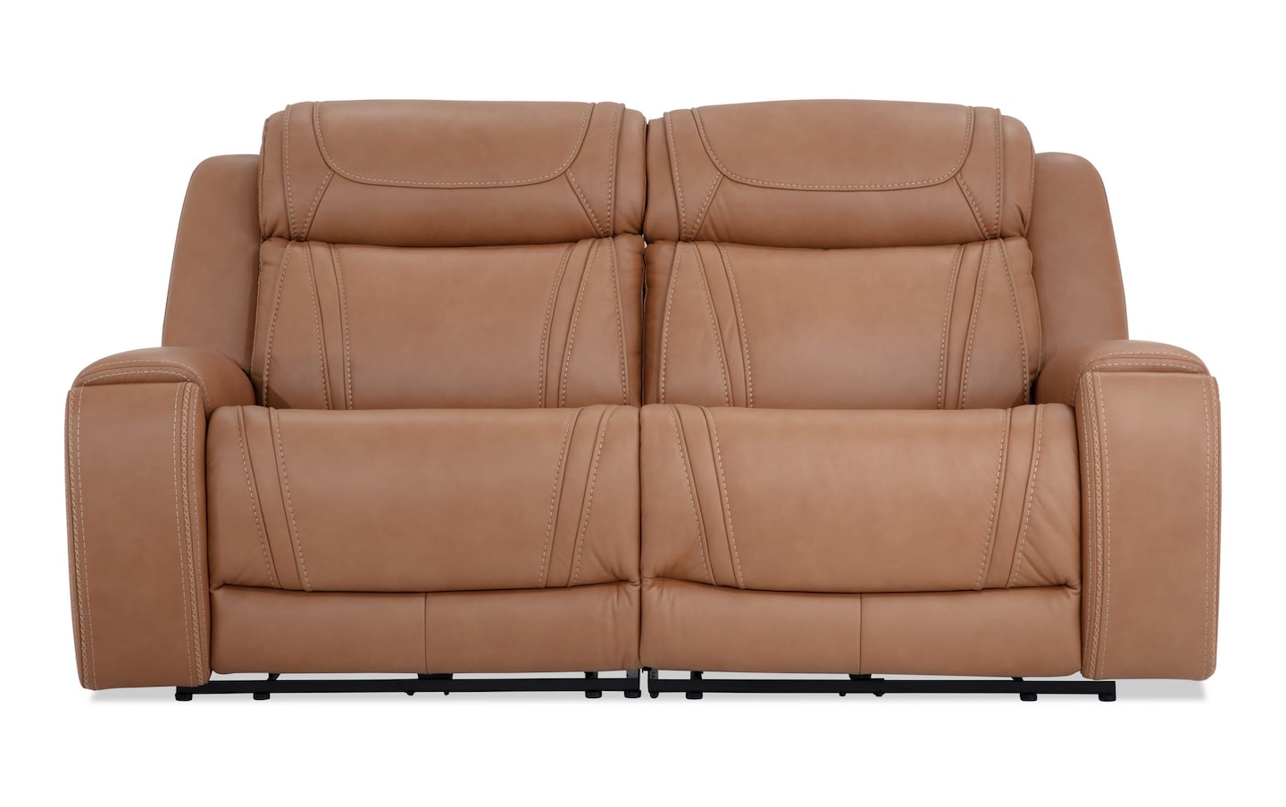 Dynamic Cognac Leather 80'' Power Reclining Loveseat with