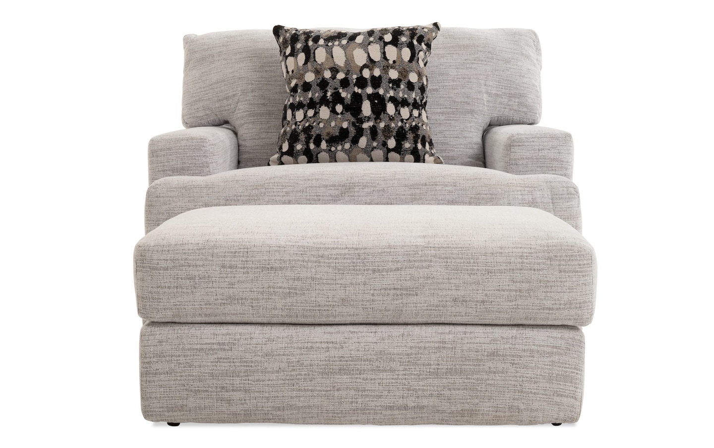 Glacier White Chair Ottoman