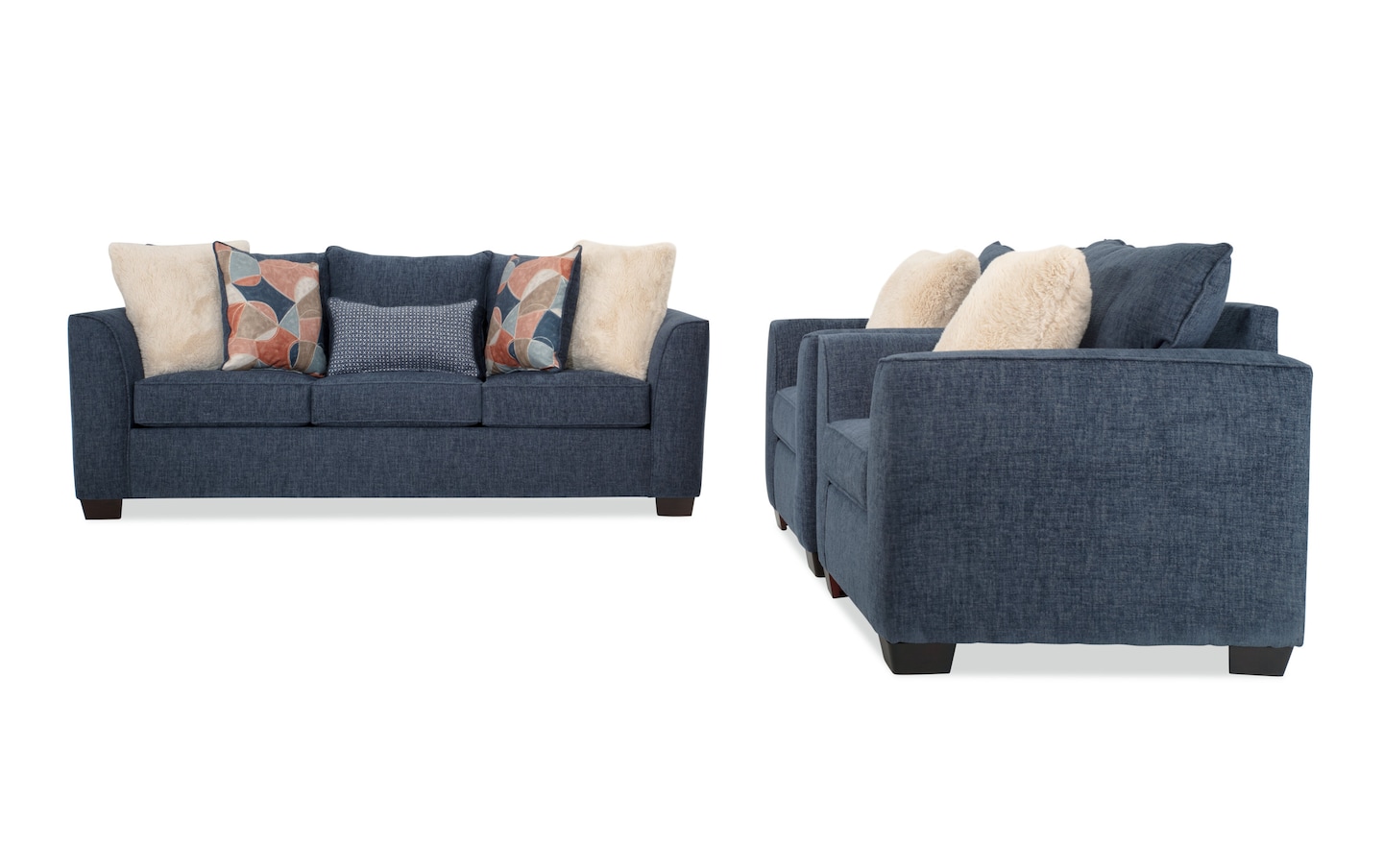 Brynn Navy 91'' Sofa & 2 Chairs | Bob's Discount Furniture
