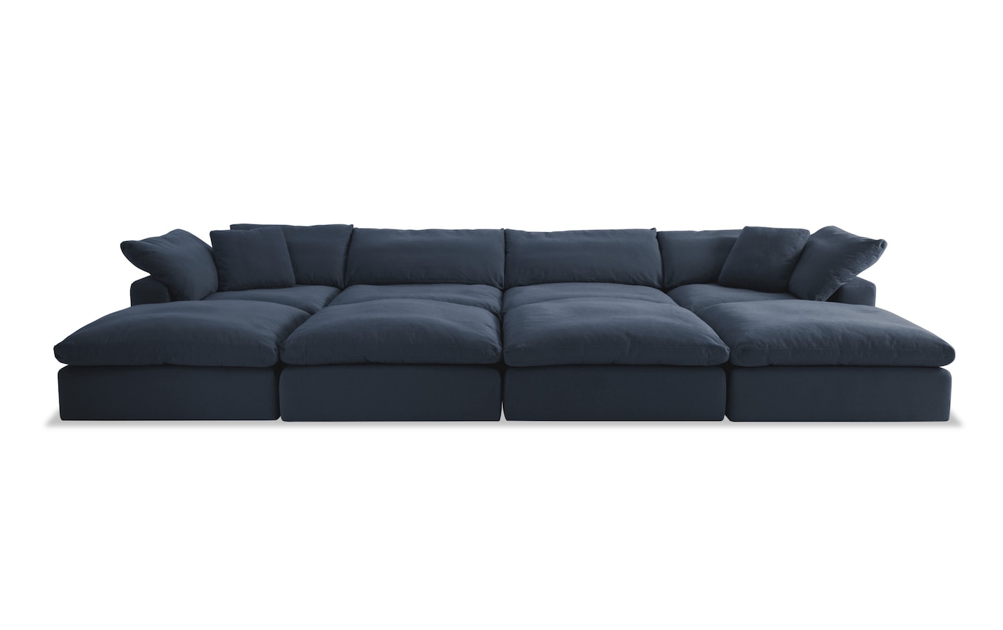 Dream Navy 174 8 Piece Modular Sectional with 4 Ottomans Bob s Discount Furniture Mattress Store