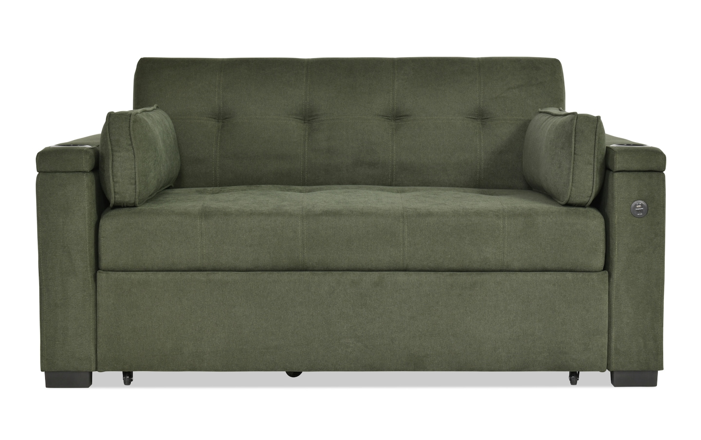 Throwback Avocado 67 Sleeper Loveseat Bob s Discount Furniture Mattress Store