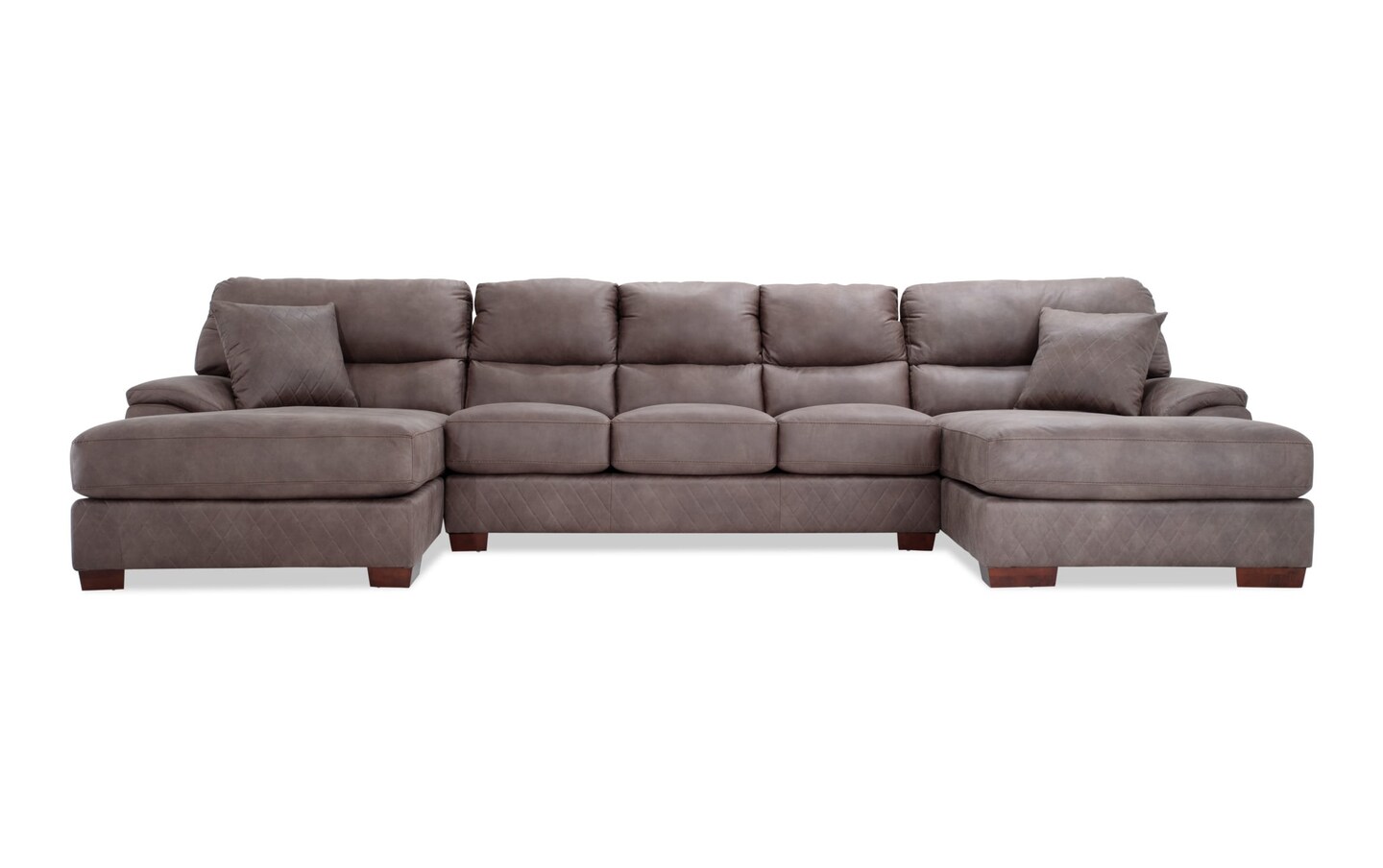 Tahoe Cognac 92 3 Piece Chaise Sectional Bob s Discount Furniture Mattress Store