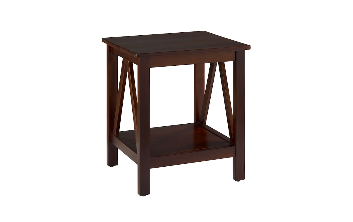 Apollo End Table brown_finish Bob's Discount Furniture & Mattress