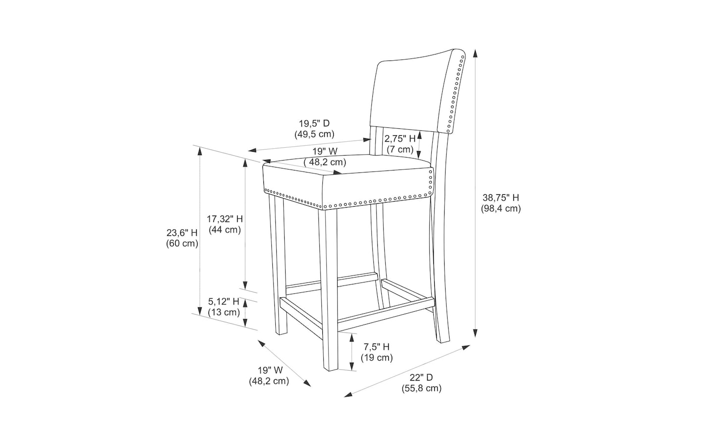 Corey Udder Madness Counter Stool counterheight Bob's Discount