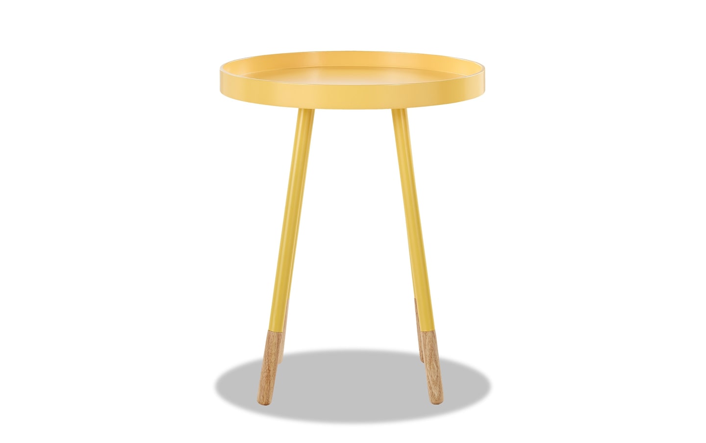 Fitz Banana Yellow Round End Table