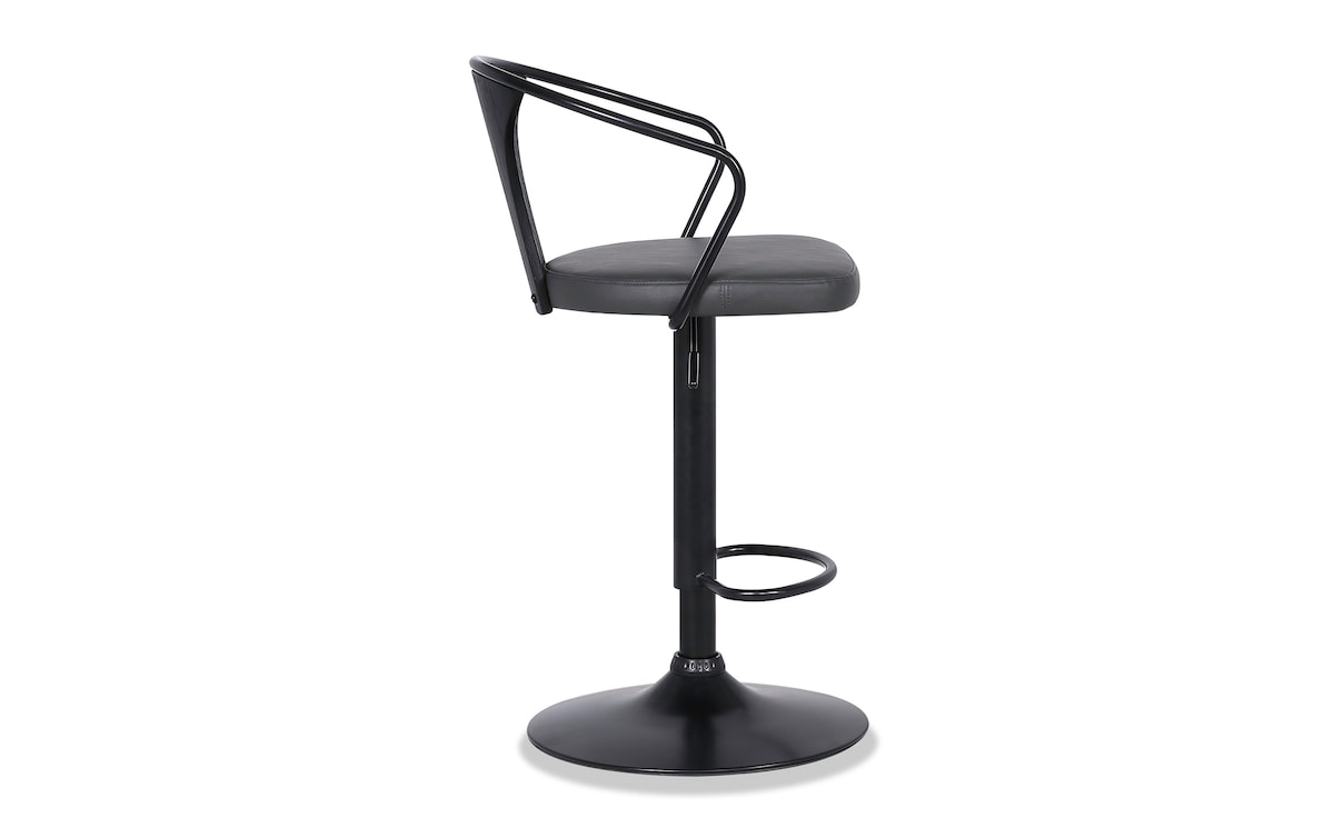Lynn Gray Adjustable Bar Stool gray_color
