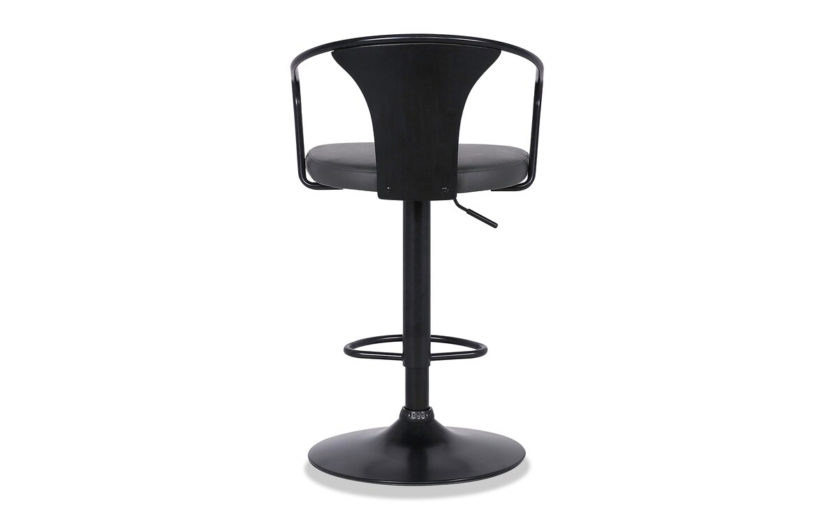 Lynn Gray Adjustable Bar Stool gray_color