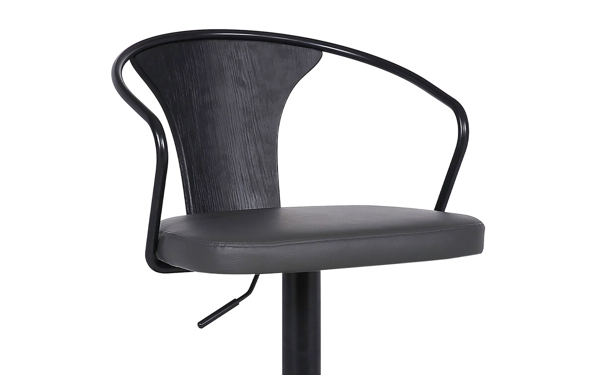 Lynn Gray Adjustable Bar Stool gray_color