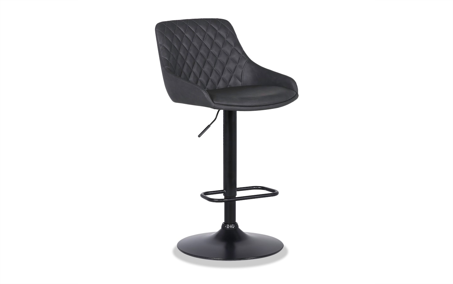 Hibbert Black Adjustable Bar Stool 