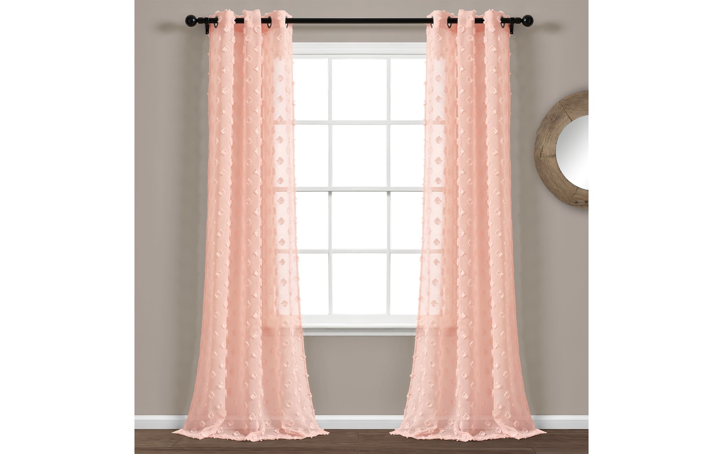 Set of 2 Les 38'' x 84'' Blush Curtain Panels | Bob's Discount ...