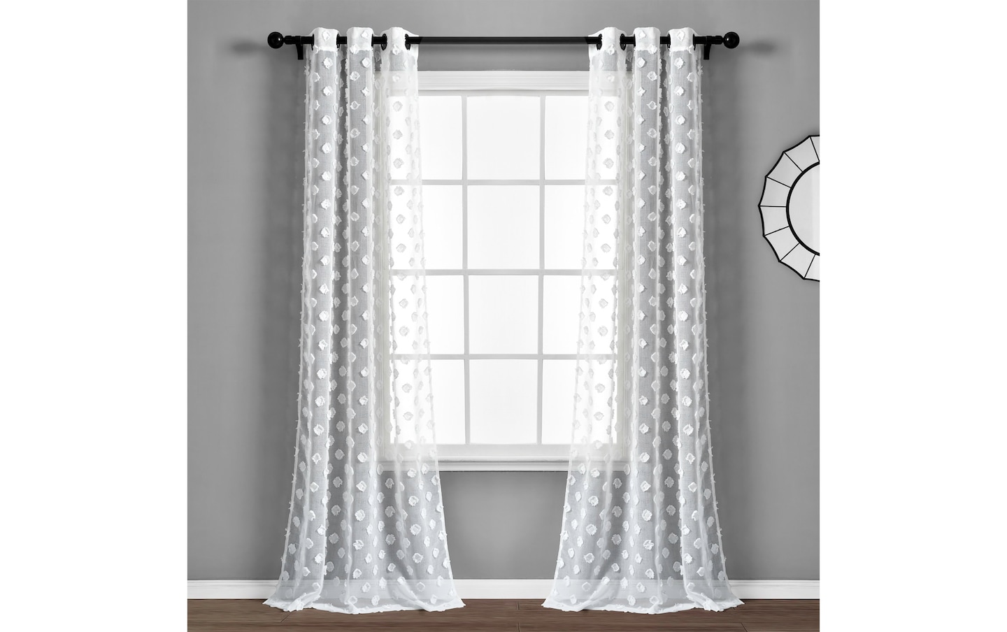 Set Of 2 Les 38'' X 84'' White Curtain Panels | Bob's Discount ...