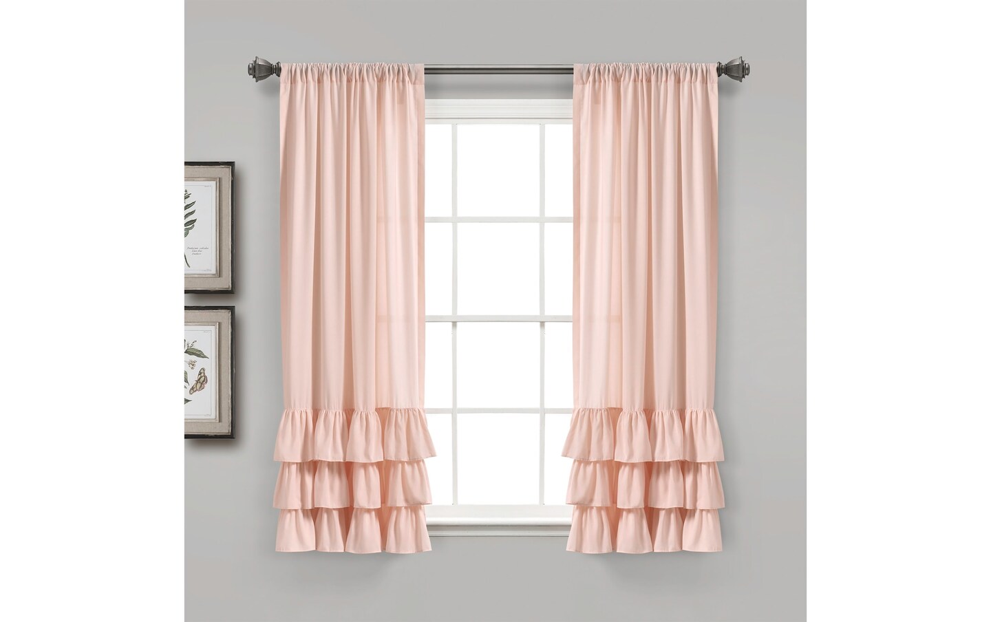 Set Of 2 Avery 40'' X 63'' Blush Curtain Panels 