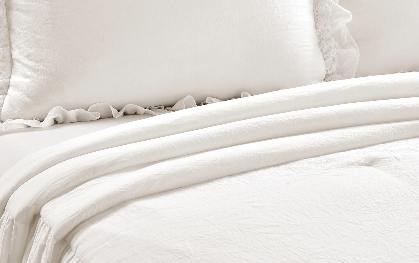 Victoria White Lace 3 Piece Queen Comforter Set | white_color | Bob's ...