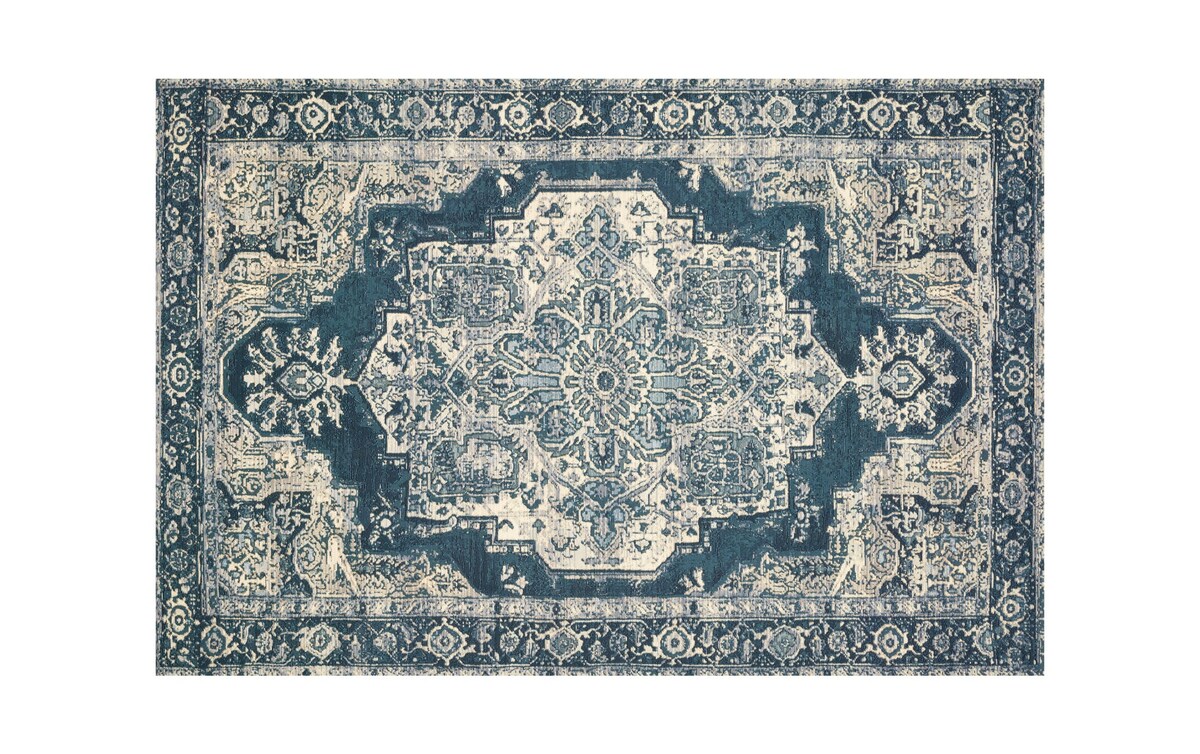 Roy 2' x 4' Navy Oriental Indoor/Outdoor Rug Bob's Discount Furniture