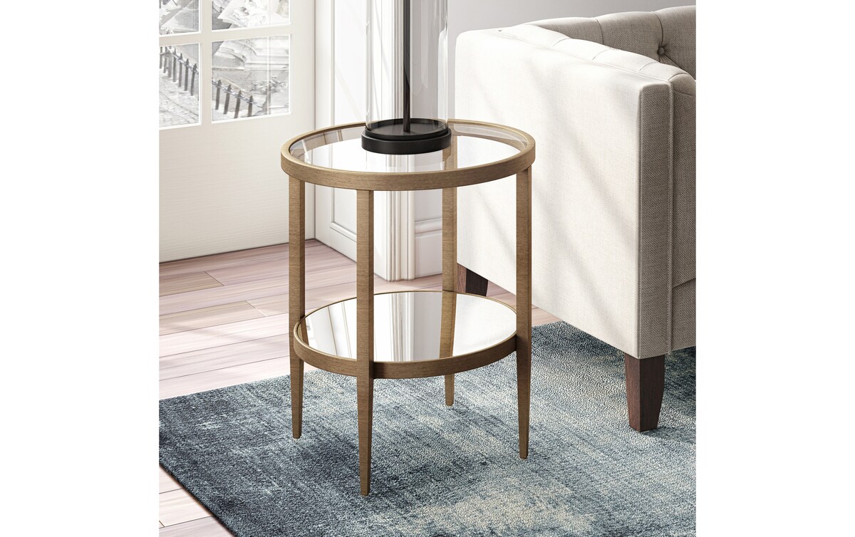 Tera Round Brass End Table brass_finish
