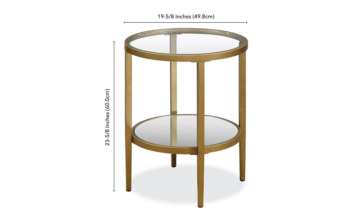 Tera Round Brass End Table brass_finish