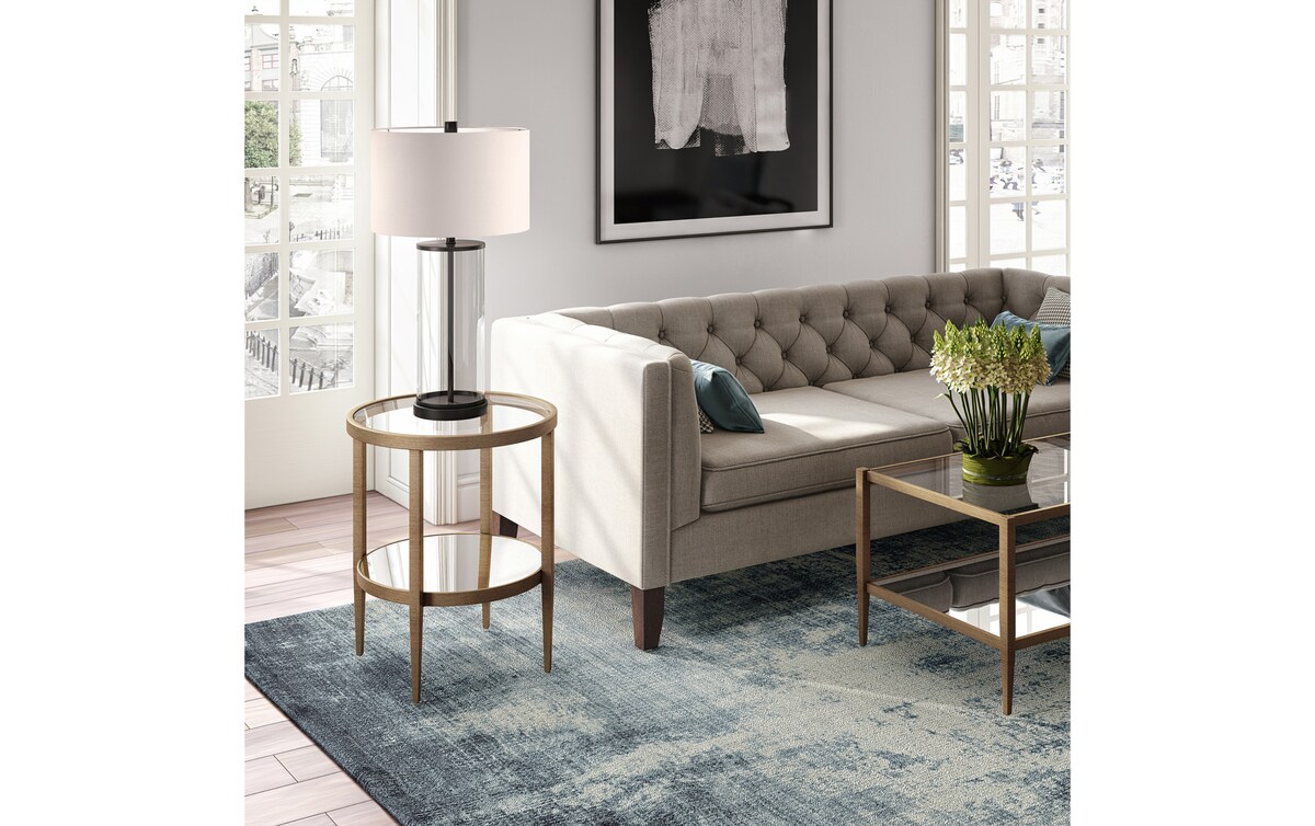 Tera Round Brass End Table brass_finish