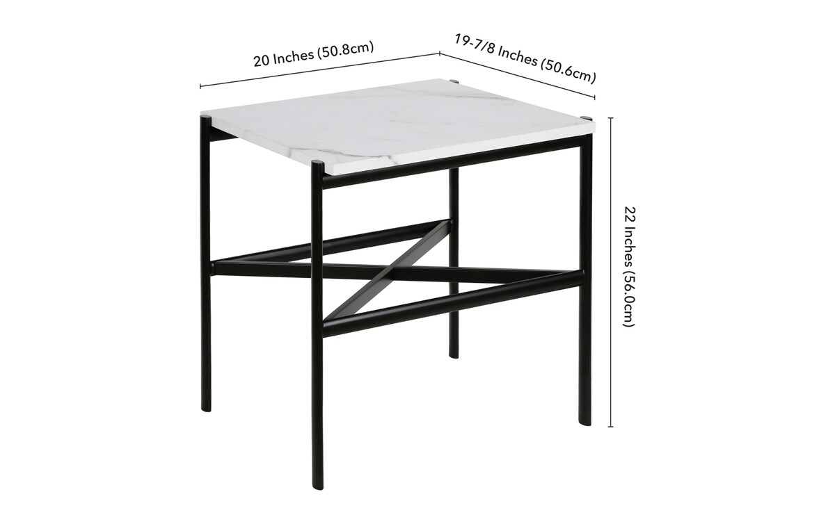 Fix Faux Marble End Table bronze_finish