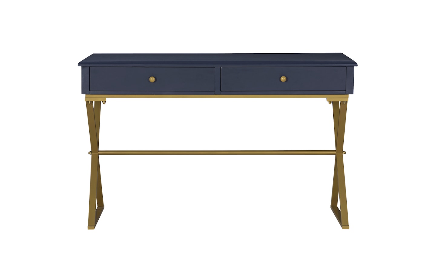 Derek Blue and Gold Desk | Bob's Discount Furniture & Mattress Store