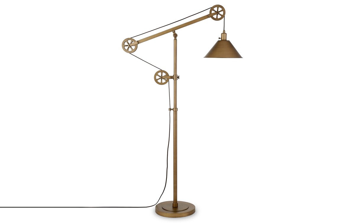 Simon Antique Brass Floor Lamp Bob's Discount Furniture & Mattress Store
