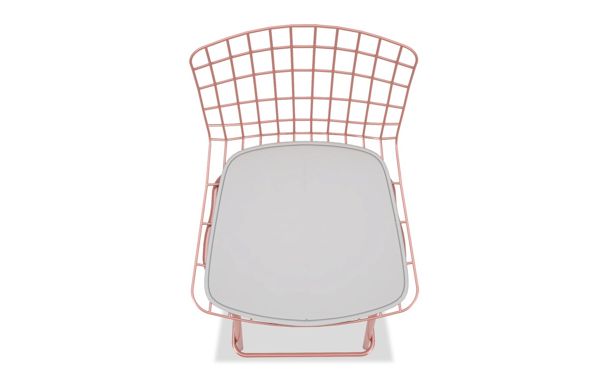 Azra White & Rose Gold Bar Stool white_color