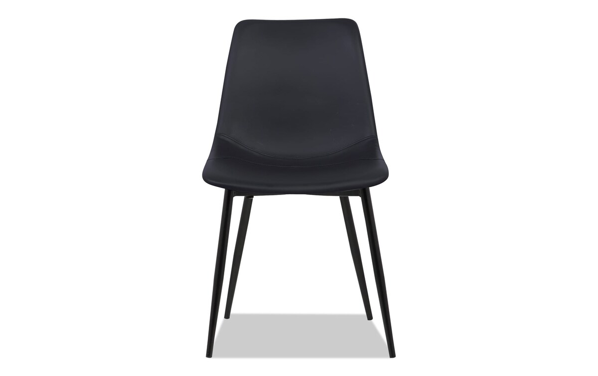 Ifan Black Faux Leather Solid Back Dining Chair Bob's Discount