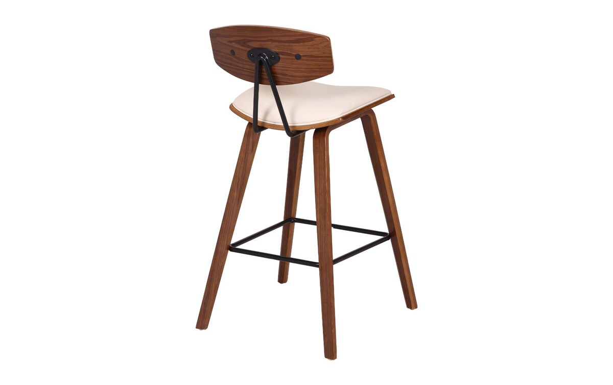 Cobie Cream and Walnut Counter Stool counterheight Bob's Discount Furniture & Mattress Stores