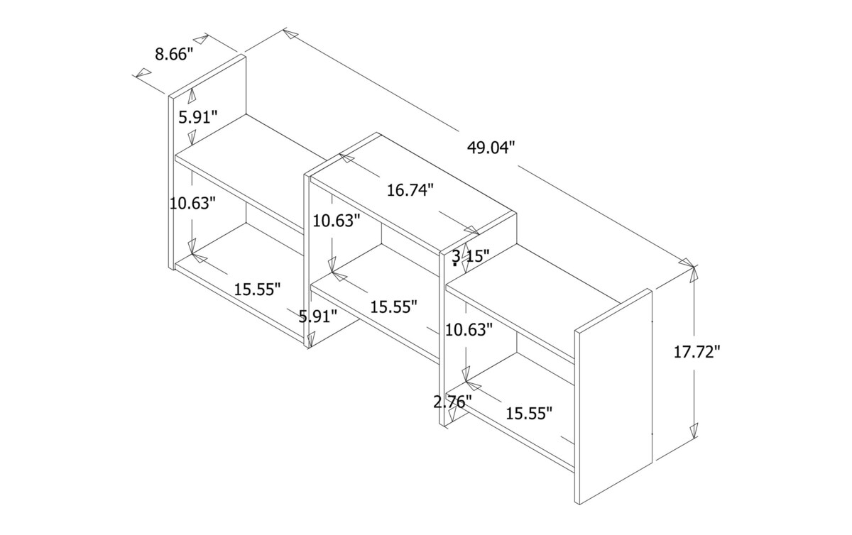 Claus Brown Wall Shelves brown_finish Bob's Discount Furniture