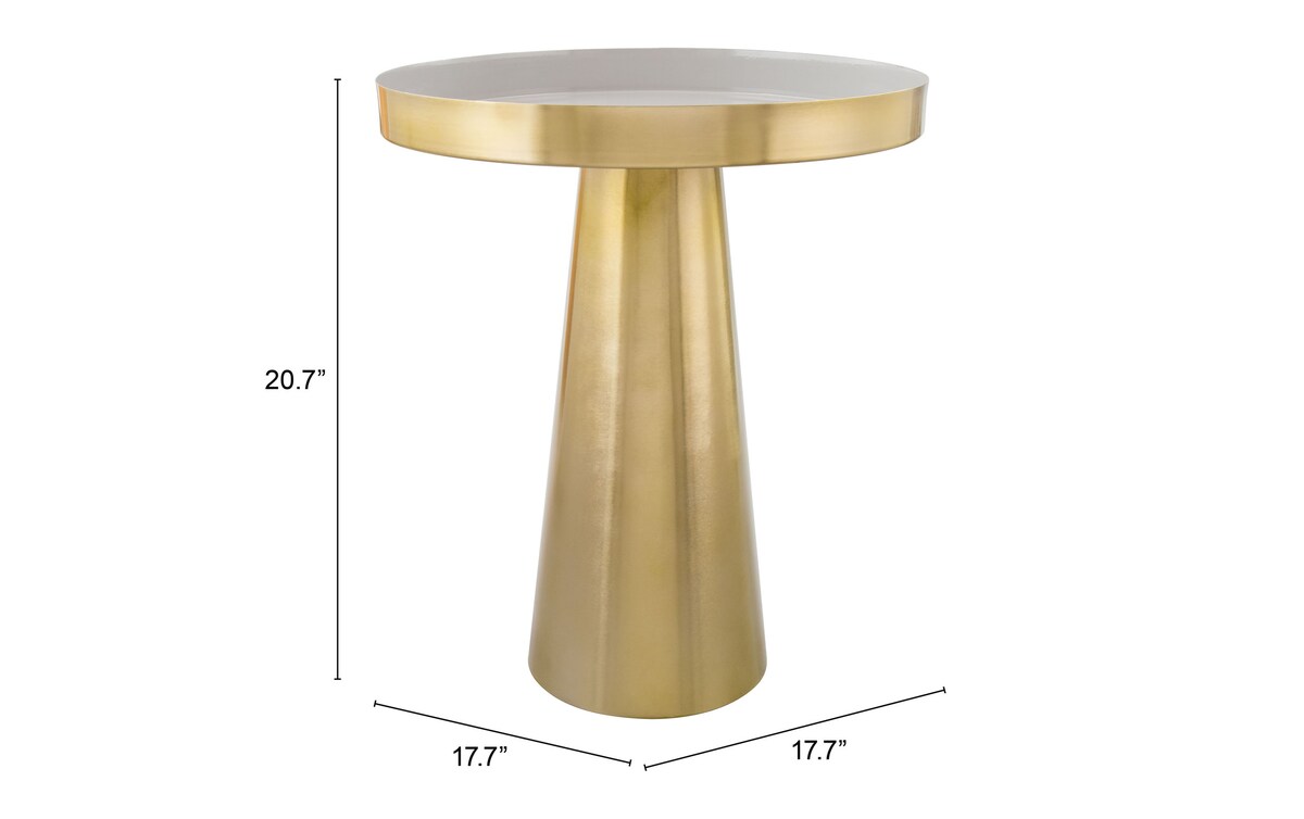 Villa Gold Round Accent Table gold_finish