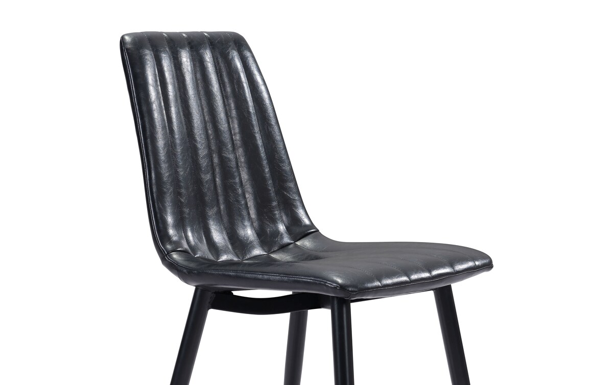 Set of 2 Utica Black Dining Chairs black_color