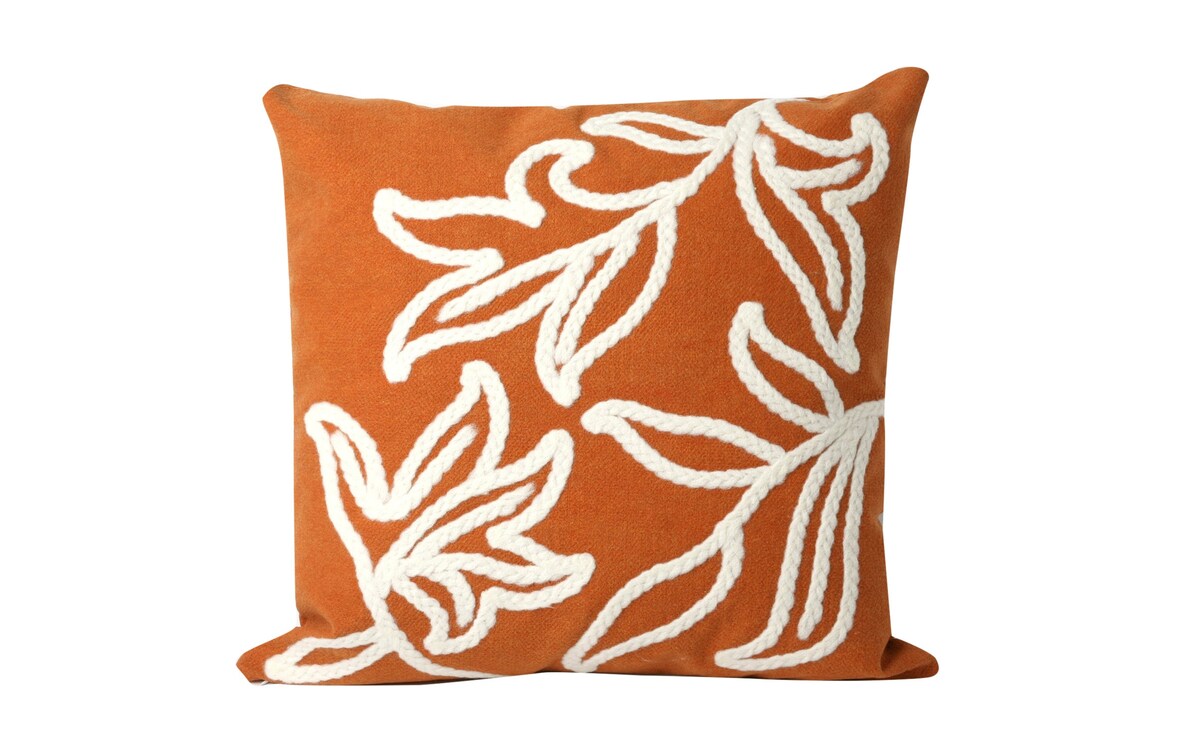 Wilis 20'' Orange Floral Indoor/Outdoor Pillow Bob's Discount