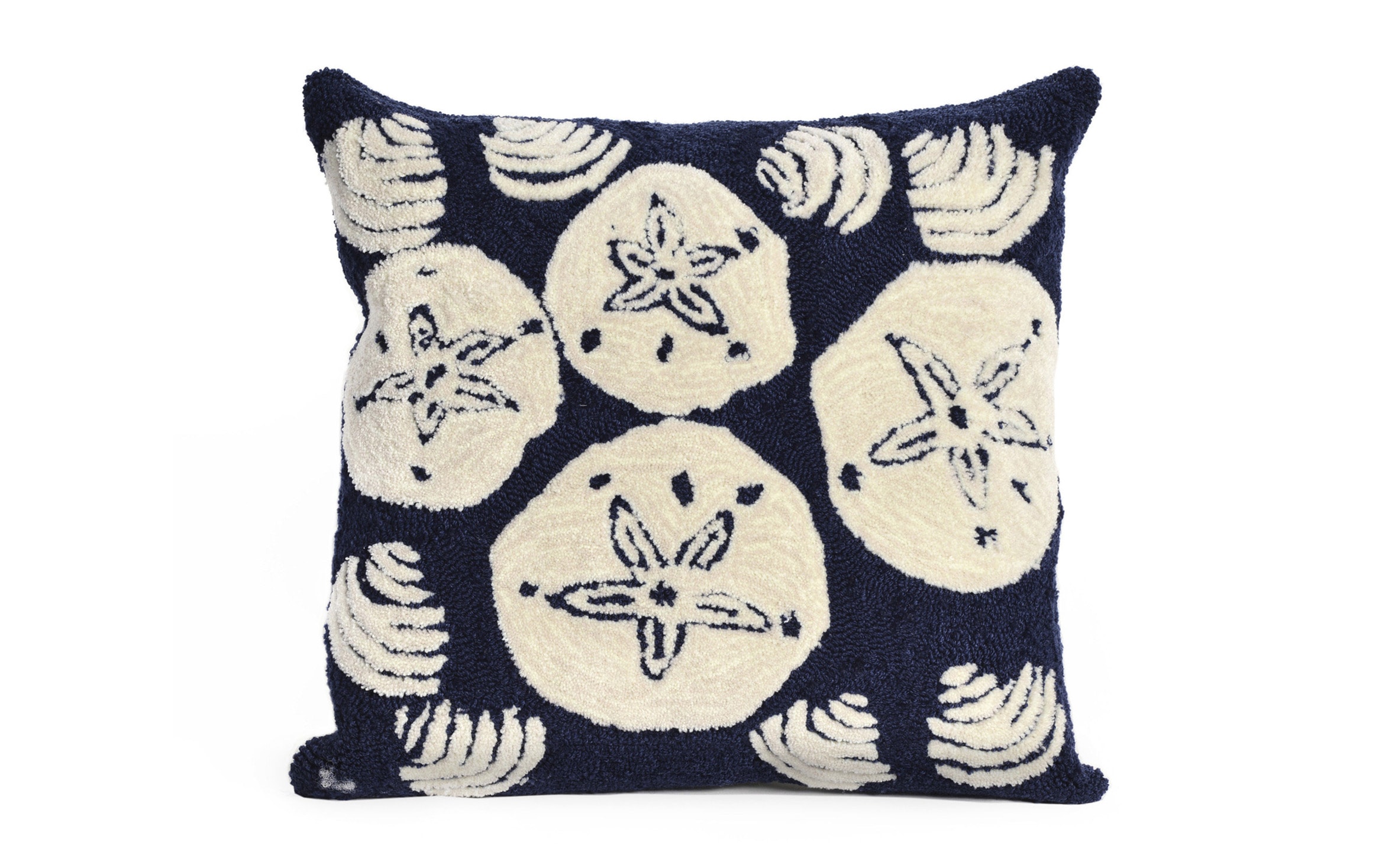 Sand Dollar 18'' Navy Coastal Indoor/Outdoor Pillow Bob's Discount