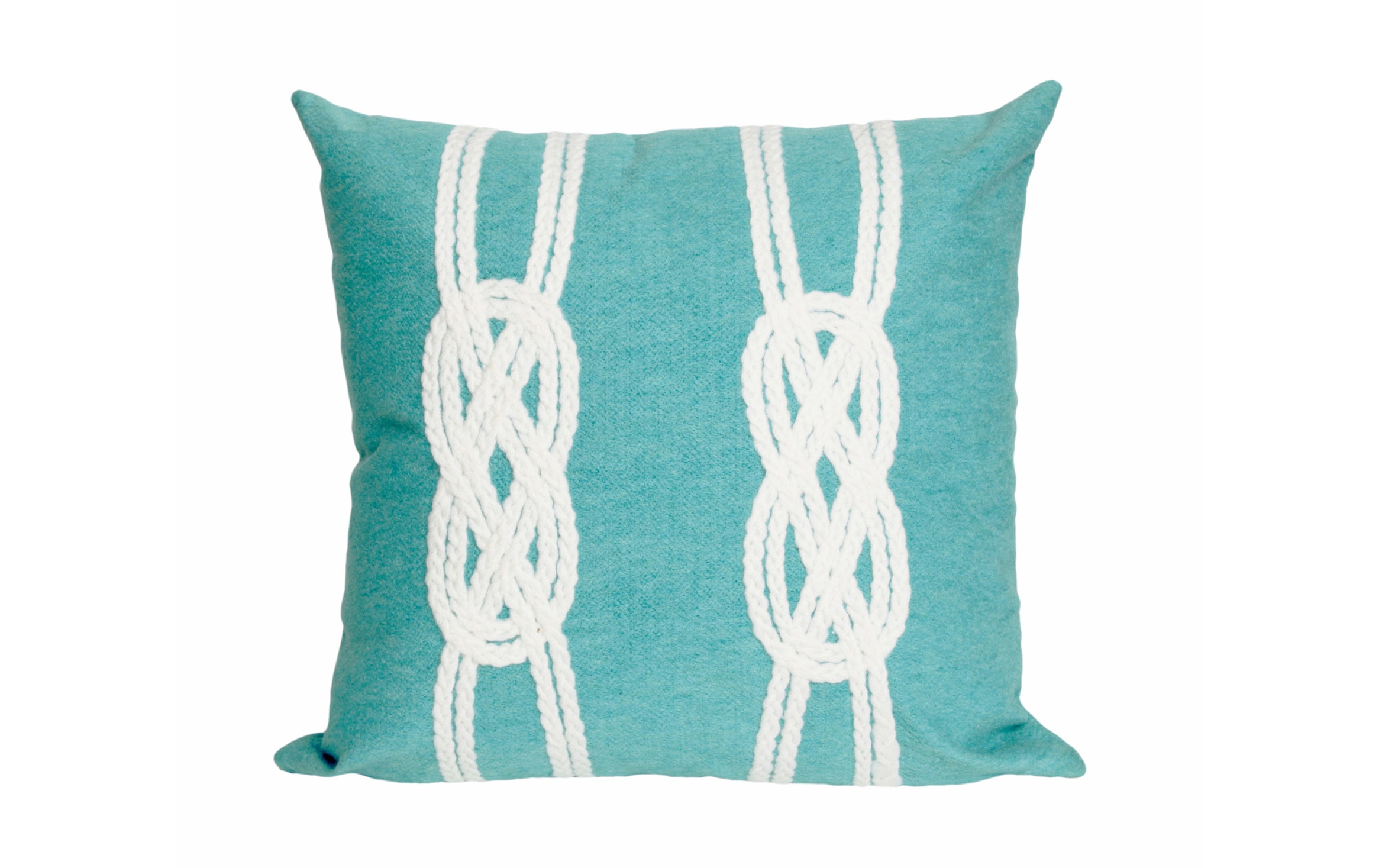 Rope 20'' Aqua Coastal Indoor/Outdoor Pillow Bob's Discount Furniture