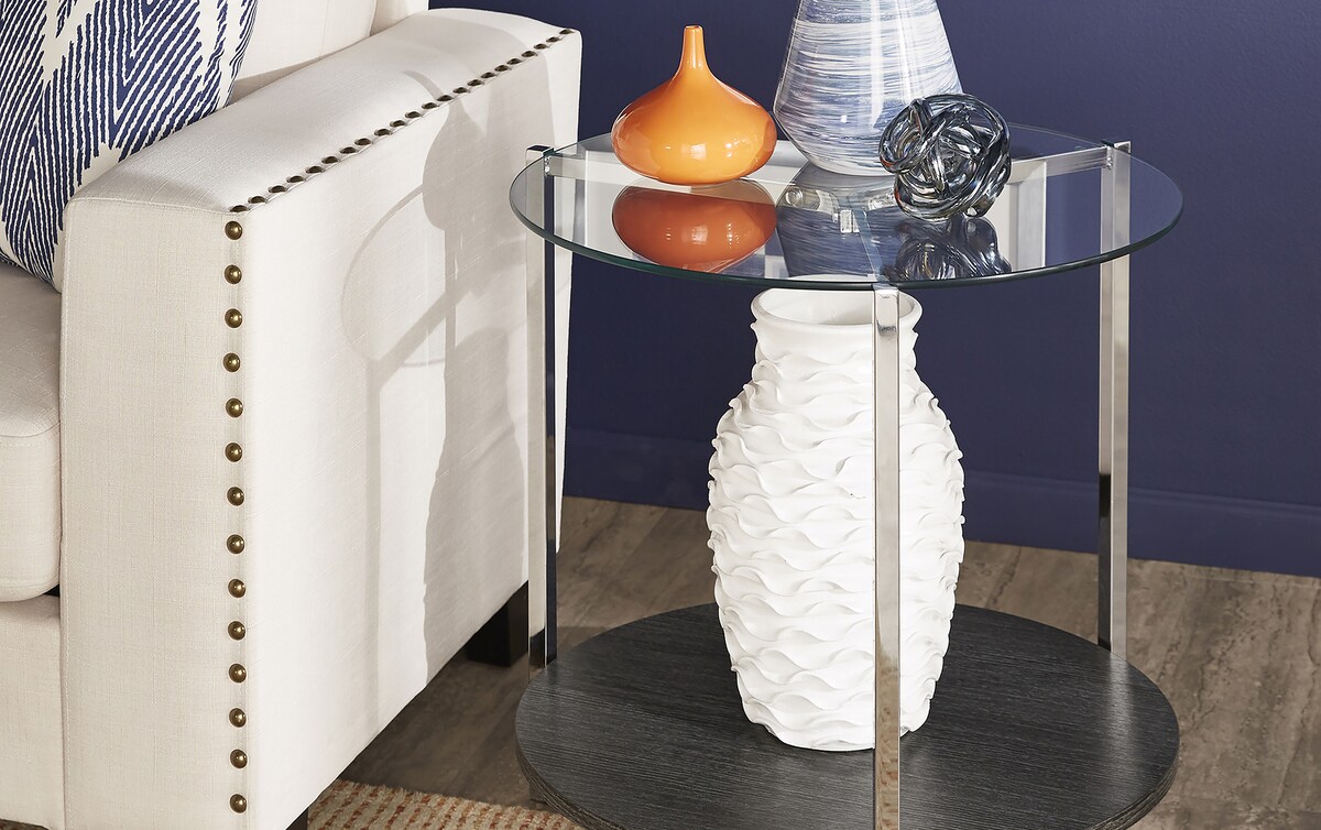 Azari Chrome End Table chrome_finish