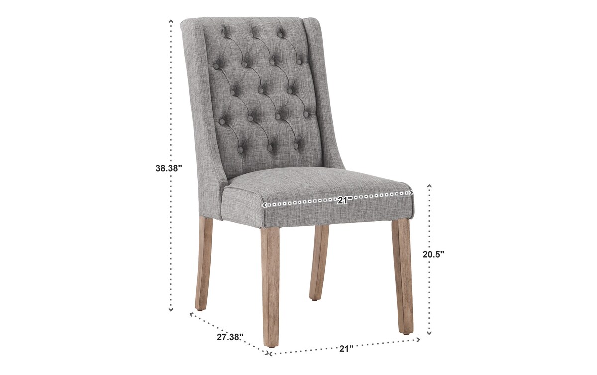 Set of 2 Elle Light Gray Dining Chairs lightgray_color