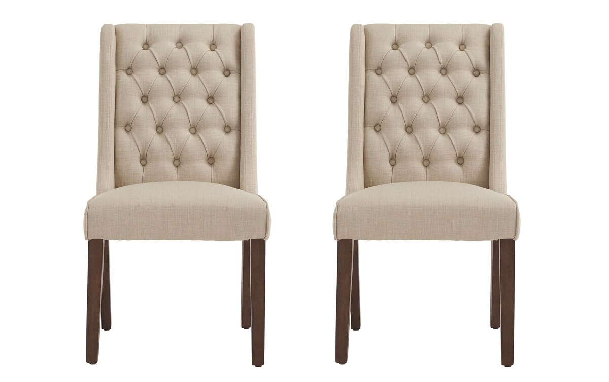 Set of 2 Alaia Beige Dining Chairs Bob's Discount Furniture