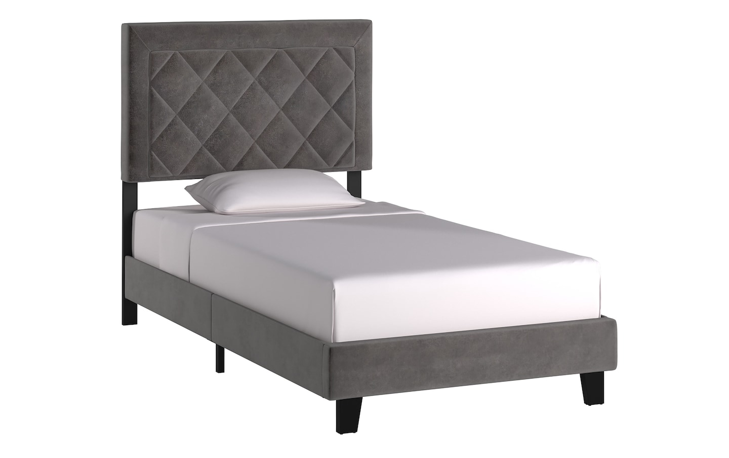 Rosario Twin Gray Platform Bed | Gray_color | Bob's Discount Furniture ...