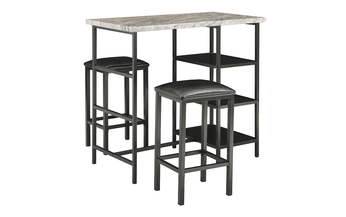 Norwich 3 PIece Black Counter Set black_finish Bob's Discount