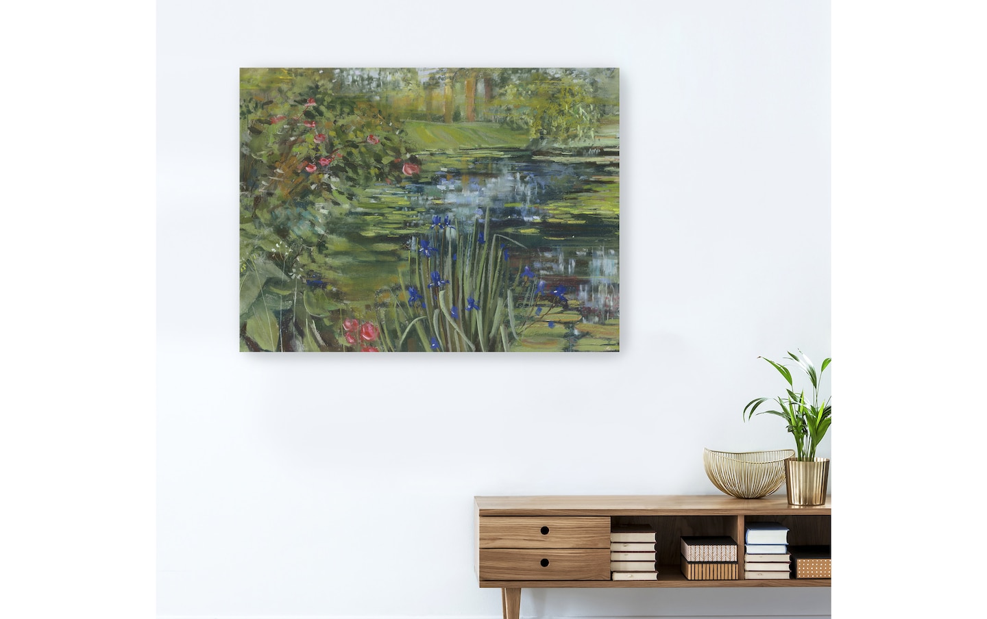 Peaceful Pond Canvas Wall Art | multicolored_color | Bob's Discount ...