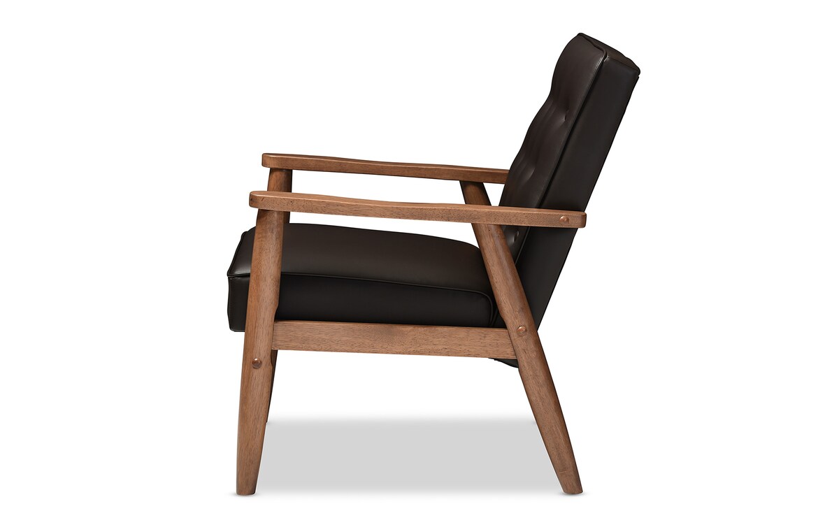 Benoni Brown Faux Leather Accent Chair darkbrown_color Bob's