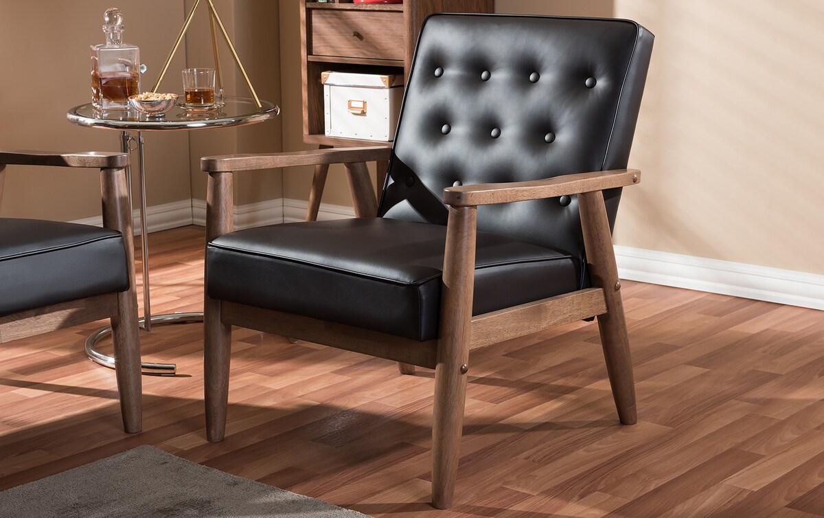 Benoni Brown Faux Leather Accent Chair darkbrown_color Bob's