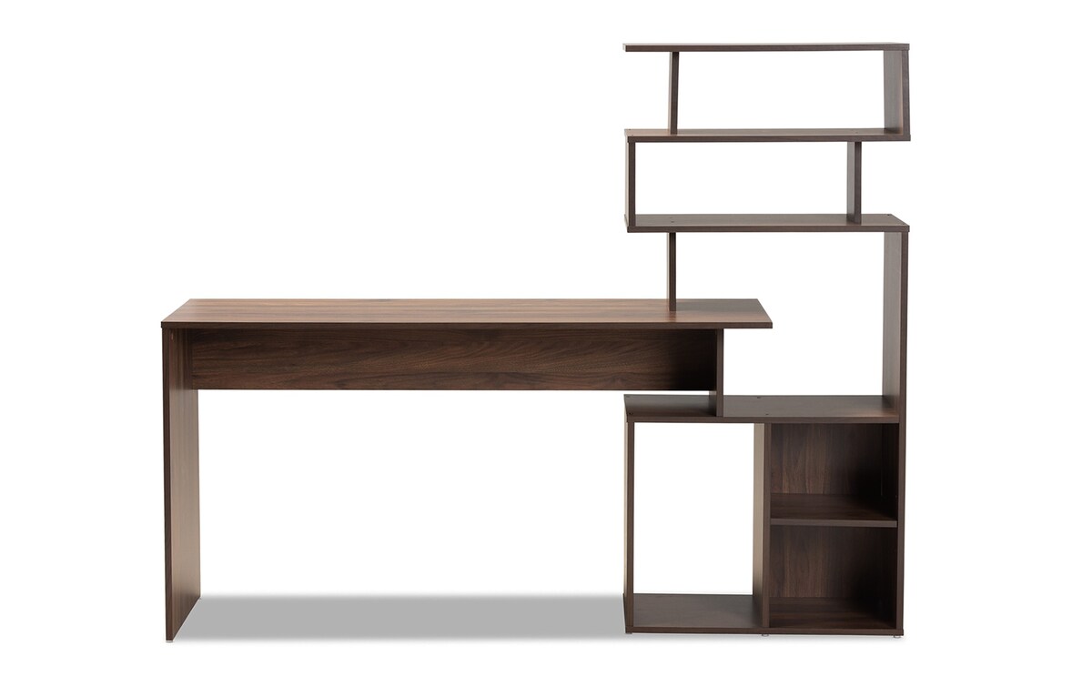 Maisie Walnut Brown Wood Storage Desk Bob's Discount Furniture