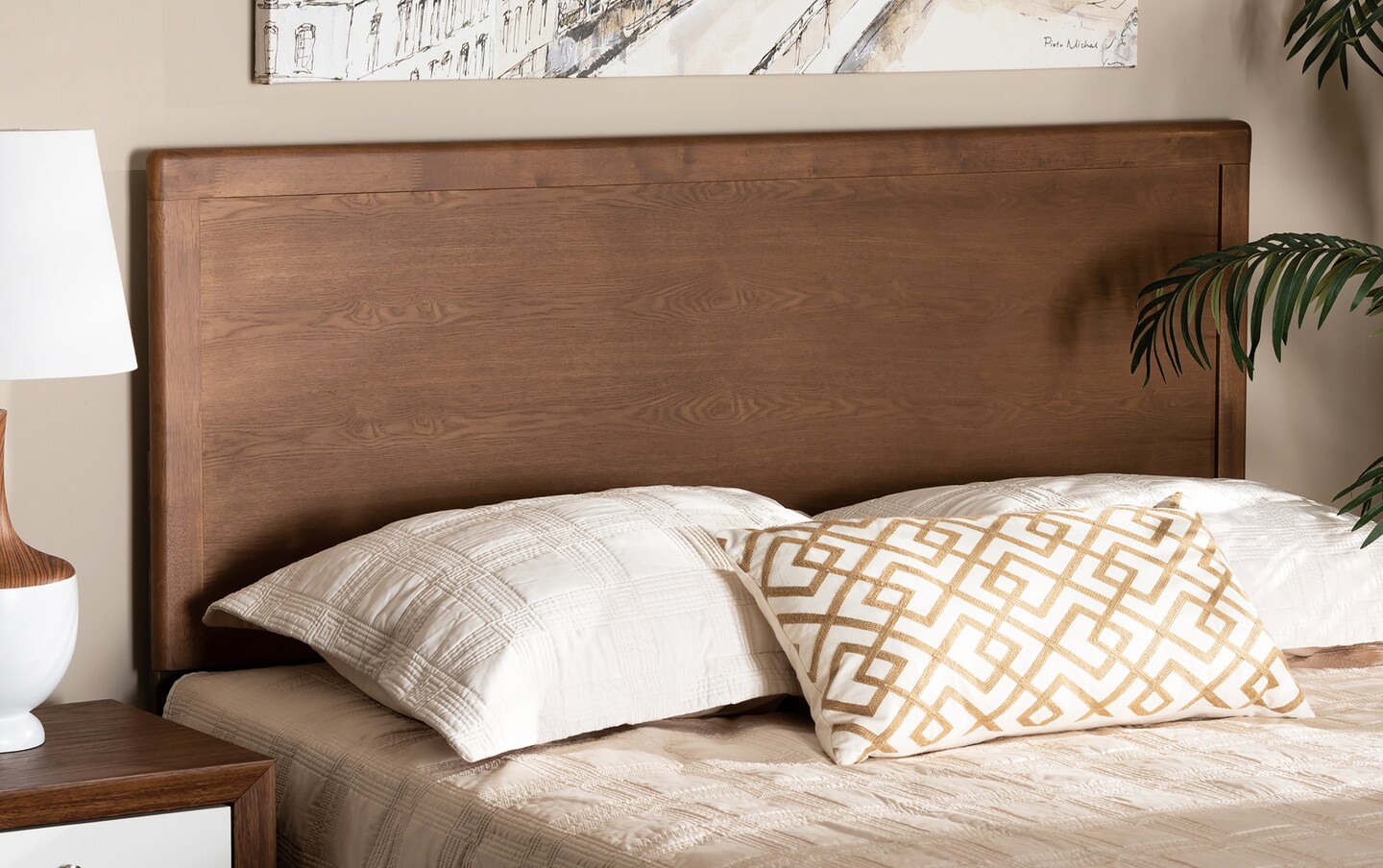 Ben Queen Walnut Solid Wood Panel Headboard Bob s Discount Furniture Mattress Store